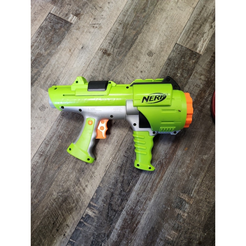 NERF‎ Green Dart Tag Hyperfire Rotating 10 Barrel Blaster 2005